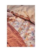 Love Story - Juego de cama de percal de algodón estampado, fundas de almohada rectangulares moradas