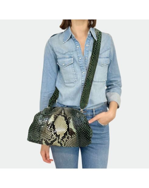 Big Mint python-zachte buidel - 31 x 20 cm