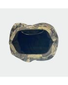 Große glänzende Militärtasche aus weichem Leder, 31 x 20 cm