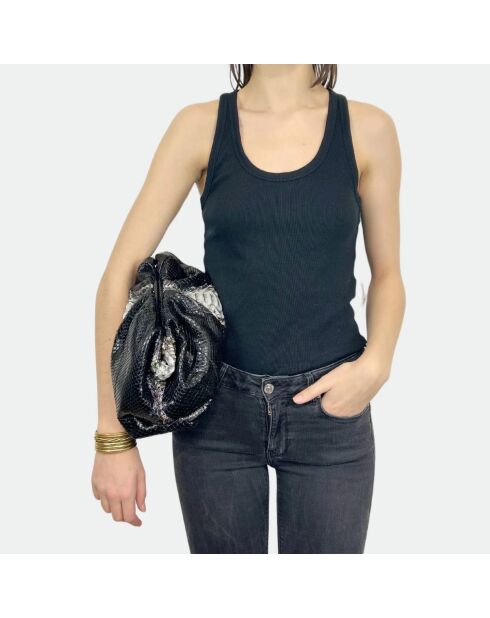 Pochette souple en python Big Moon - 31 x 20 cm