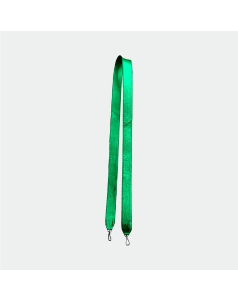 Große glänzende grüne Tasche aus weichem Leder - 31 x 20 cm