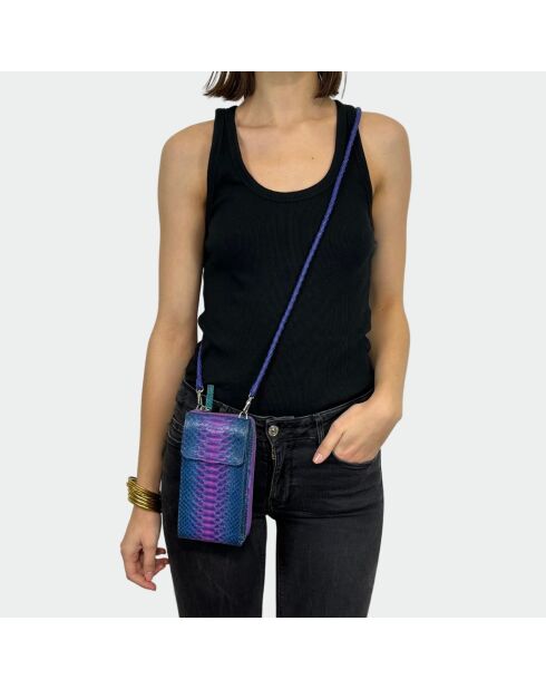 Pochette Meghan Syren in pitone - 17,5 x 10 cm