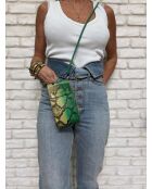 Pochette Meghan Brazil in pitone - 17,5 x 10 cm