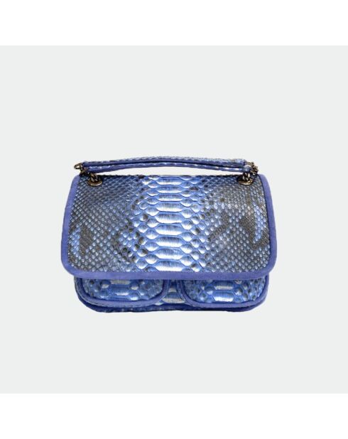 Bolso de pitón Theresa Jeans - 23,5 x 17 cm