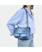 Bolso de pitón Theresa Jeans - 23,5 x 17 cm