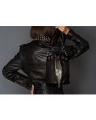 Python-Tasche aus bernsteinfarbenem Metall, Reißverschluss, 22 x 20 cm