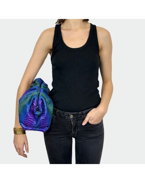 Pochette morbida Big Syren in pitone - 31 x 20 cm