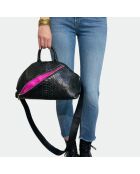 Weiche Pythonledertasche mit Jade-Reveal-Innenfutter aus Baumwolle, 35 x 22 cm