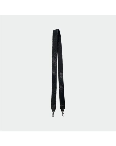 Pochette souple en cuir Baby Shiny Black Glitters - 23 x 18 cm