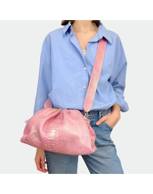 Große Babypuppe aus weichem Pythonleder, 31 x 20 cm