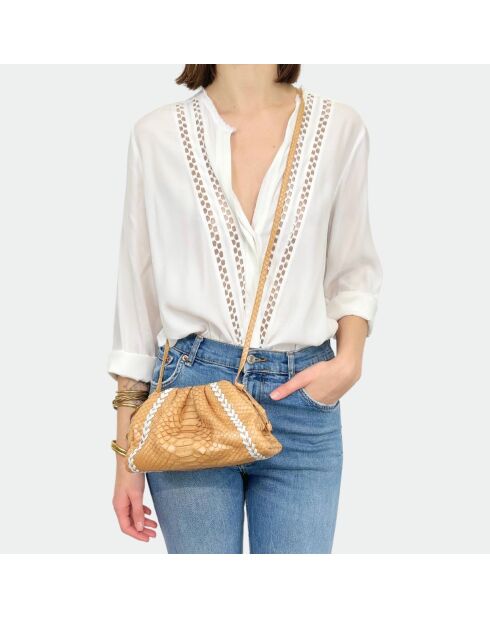 Babybeutel aus weichem Python-Pythonleder, 23 x 18 cm