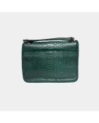 Sac en python Theresa green - 23,5 x 17 cm