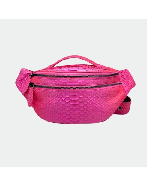 Python-banaan met katoenen binnenvoering Mike Pink - 34,5 x 14,5 cm