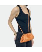 Weicher Babybeutel aus Pythonleder, 23 x 18 cm, Orange