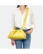 Großer weicher Beutel mit gelber Pythonfarbe, 31 x 20 cm