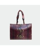 Giorgio Python-Tasche in Burgunderrot, 30,5 x 40 cm