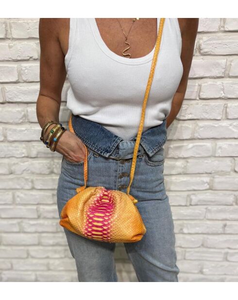 Marsupio morbido per bambini in mango pitone - 23 x 18 cm