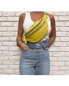 Banana in pitone con fodera interna in cotone Mike Lemon - 34,5 x 14,5 cm