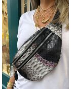 Mike Moon pythonbanaan met katoenen binnenvoering - 34,5 x 14,5 cm