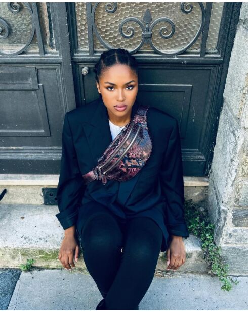 Python-banaan met katoenen binnenvoering van Mike Bourgogne - 34,5 x 14,5 cm