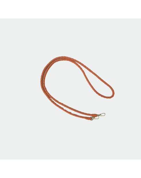 Pochette Meghan in pitone mandarino - 17,5 x 10 cm