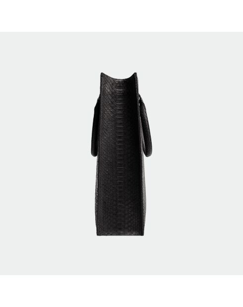 Fred Schwarze Python-Tasche - 36 x 37,5 cm