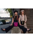 Borsa Amber Electric Pink in pitone - 22 x 20 cm