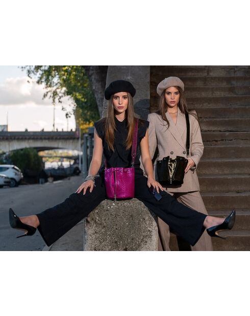 Amber Electric roze pythontas - 22 x 20 cm