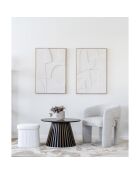 Chaise de salle à manger Monroe naturel HN1297 - 65x58x74 cm