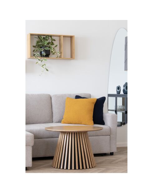 Tavolino Osaka impiallacciato in rovere naturale - 70x70x45 cm