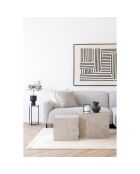 2 Prager Couchtische in beiger Marmoroptik