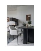 2 sillas de comedor Melilla con patas negras blancas rizadas HN1270 - 56x57x795 cm