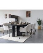 2 sillas de comedor Melilla con patas negras blancas rizadas HN1270 - 56x57x795 cm