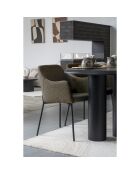 2 sillas de comedor Melilla con patas rizadas de color marrón negro HN1064 - 56x57x795 cm
