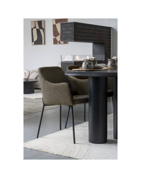 2 sillas de comedor Melilla con patas rizadas de color marrón negro HN1064 - 56x57x795 cm