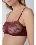 Exclusivo sujetador marrón con aros