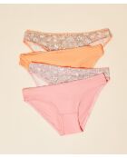 Set de 4 braguitas Silal de color rosa caramelo