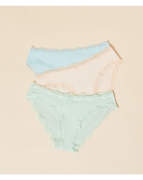 Set van 3 blauwe slipjes van Jim lagoon