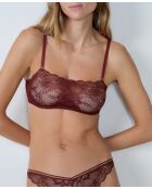 Exclusivo sujetador marrón con aros