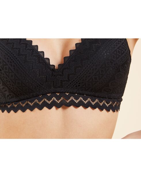 Sujetador negro con aros Voyage