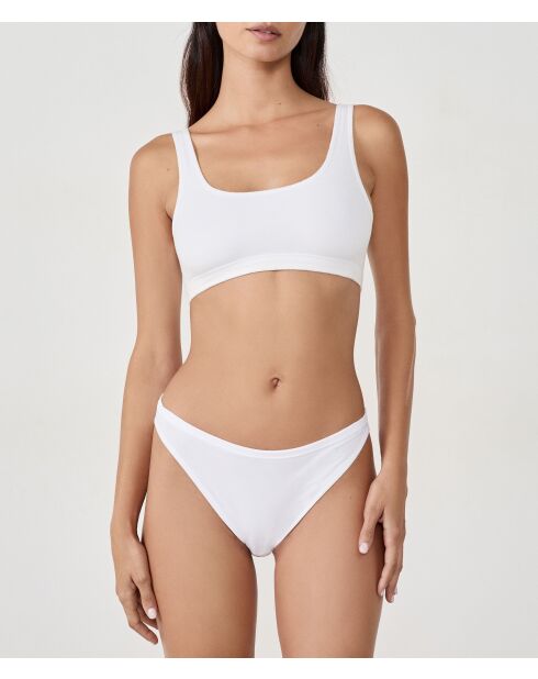 Sujetador blanco sin aros Cotton 360