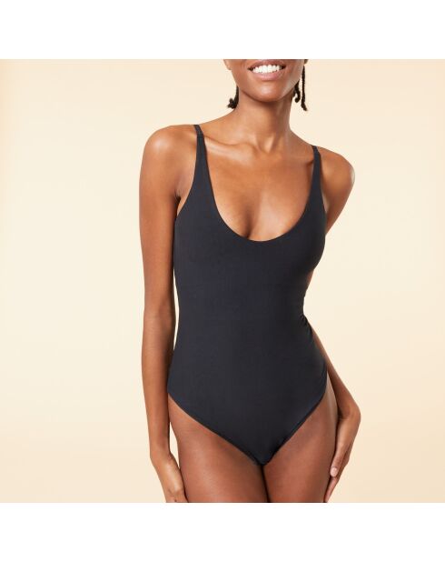 Perfecte zwarte katoenen bodysuit uit één stuk zonder beugel