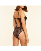 Body negro Grenade de una sola pieza con aros