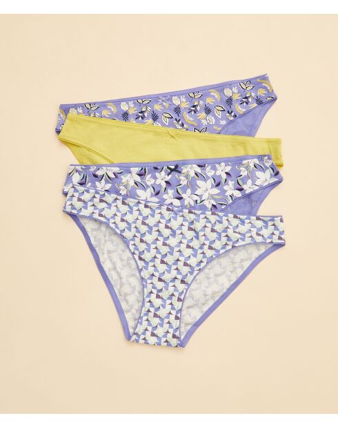 Pack de 4 braguitas rosas Nadia