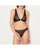 Zwarte tulpenbeha met beugel nr. 7