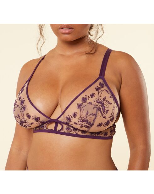 Sujetador sin aros morado Fougue