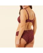 Tabby Beugelbeha in grote maten bordeaux granaat