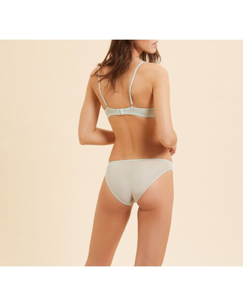 Nilgrüner, glänzender Bügel-BH