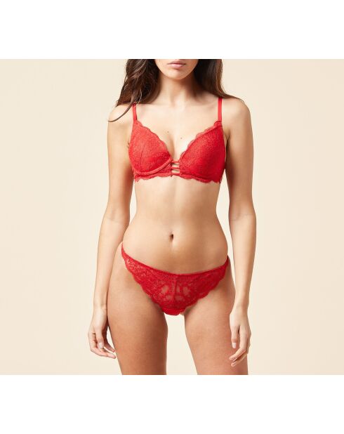 Sujetador push-up con aros nº 2, conjunto rojo