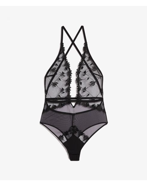 Body une pièce sans armatures Tendresse noir